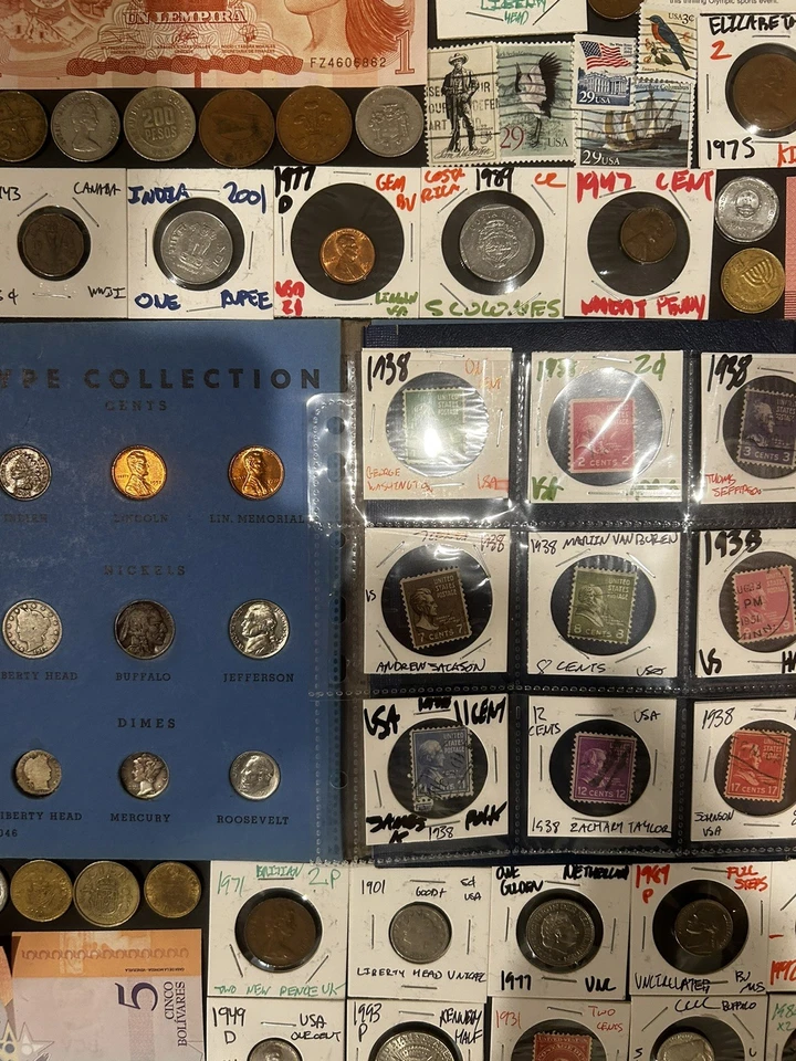 VINTAGE ESTATE LOT US Coin Collection Currency,Silver, 1800s,Foreign,Indian Head - Image 4 of 4