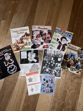 All Christmas 9 Plastic Canvas Leaflet Book Lot Ornaments Baskets Coasters