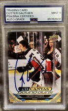 2024-25 Upper Deck Series 1 Canvas Young Guns Cutter Gauthier #C-95 PSA 9 AUTO