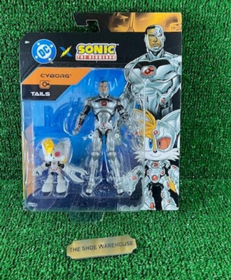 Jakks Pacific DC X Sonic the Hedgehog Tails and Cyborg 5'' Action Figure Toy NEW