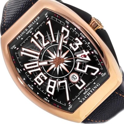 Franck Muller Vanguard Yachting 45SCYACHTGLD 18K Rose Gold 45MM Black Dial W