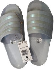 Adidas Adilette Aqua Slip On Sandals Slides Light Blue Summer Women Size 8 New