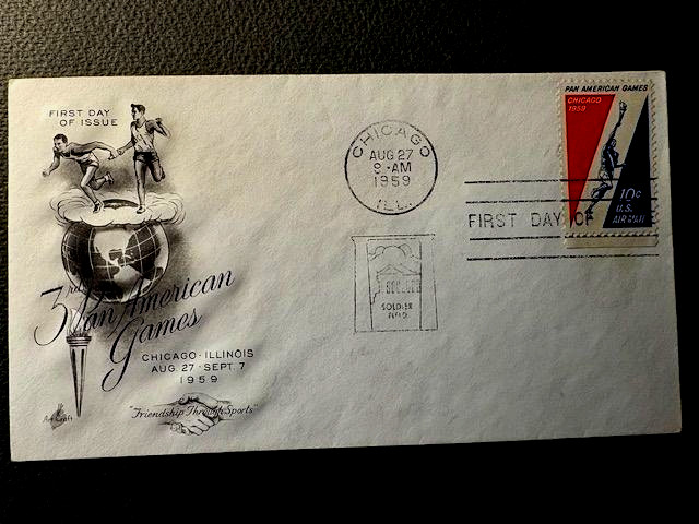 FDC, 3rd Pan American Games,  Airmail 1959 ArtCraft cachet