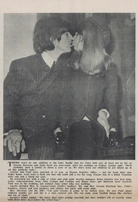 RECORD MIRROR 29 JAN 1966 BEATLES GEORGE & PATTI HARRISON WEDDING . CILLA BLACK