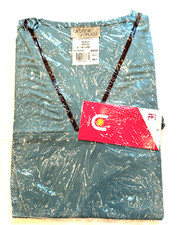 Urbane Scrub Top, Med - Teal and Brown, new with tag, wrapped, medical