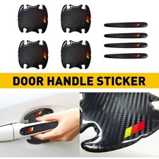 Carbon Fiber Door Cup Handle Sill Scuff Cover Anti Scratch Sticker Decal Ew Carbon Fiber Door Cup Handle Sill Scuff Cover Anti Scratch Sticker Decal Ew
