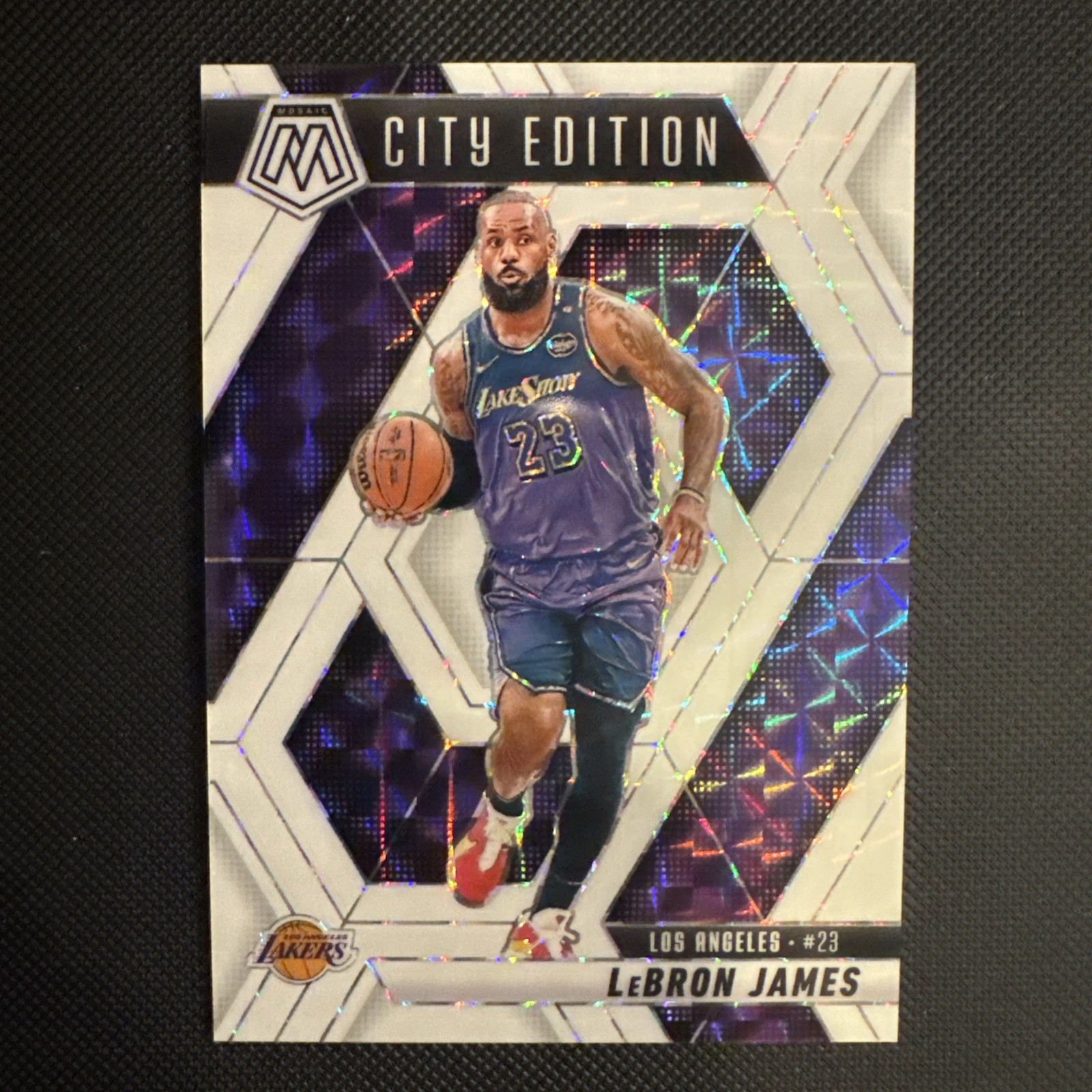 2024-2025 Panini Mosaic LeBron James City Edition White 25/25 #286 Lakers