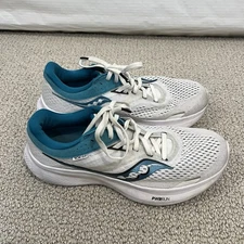 Saucony Women's S10830-20 Ride 16 RunningAthletic Shoes, White/Ink Size 9 Medium