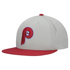 Men's Mitchell & Ness Gray Philadelphia Phillies Cooperstown Collection Basic