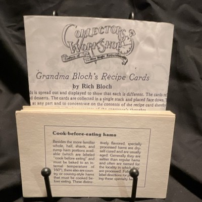 Collector's Workshop Grandma Bloch's Recipe Cards by Rich Bloch (Cooking Cards)