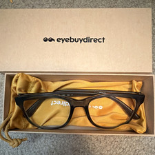 Eyebuydirect Black Square Plastic Full Rim Eyeglass Frames Unisex Adults