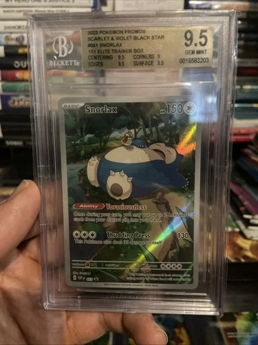 2023 POKEMON SVP EN-SV BLACK STAR PROMO 151 GEM MINT SNORLAX BGS 9.5
