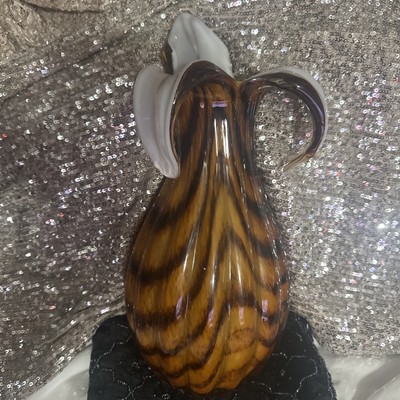 ANTIQUE Mid Century MCM VASE RARE MURINO STRIPED BUTTERSCOTCH   MAGNIFICENT