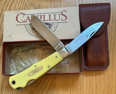 VINTAGE CAMILLUS YELLO JAKET YELLOW JACKET DOUBLE LOCK CLUB KNIFE