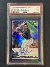 2019 Donruss Optic #FT Fernando Tatis Jr Rated Rookie Sig Blue /35 PSA 9 RC Auto
