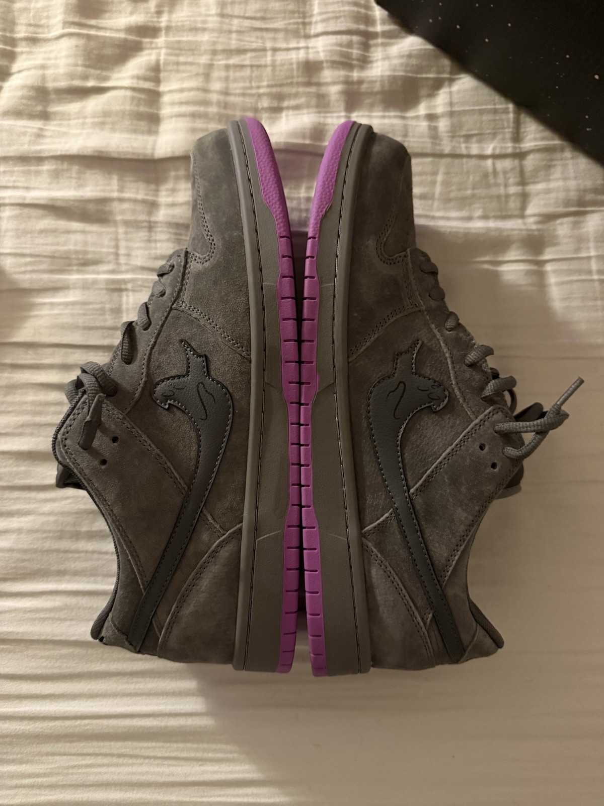 Gav Custom Ghost Men’s Sz 13 Grey Suede Purple Shoes Brand New In Box Rare image 5