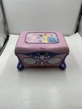 Disney Princess CD Player Jewelry Box with Mirror Jukebox 2004 READ