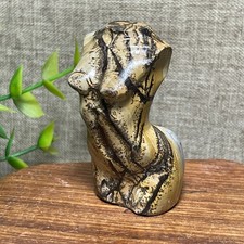 Quadro cinese statuine modello femminile intagliato in pietra 1,9" a3720