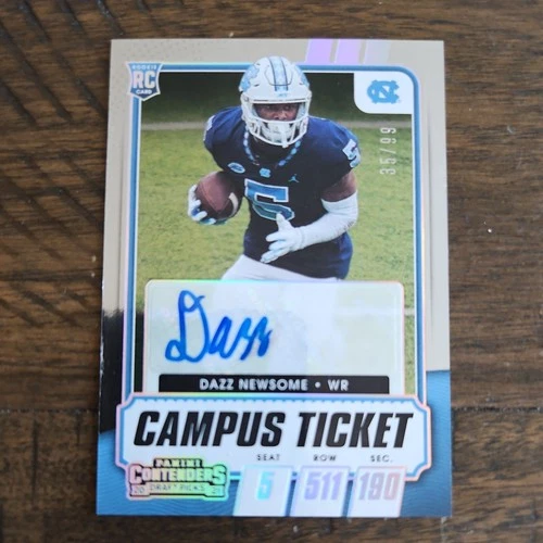 2021 Contenders Draft Picks Campus Ticket Dazz Newsome #139 Rookie AUTO # 35/99
