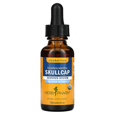 Herb Pharm Skullcap Alcohol-Free 1 fl oz 30 ml Alcohol-Free, Gluten-Free,