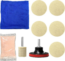 10 PCS Glass Polishing Kit, Windscreen Glass Scratch Removal Kit with 100G