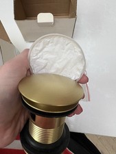 Arissa Brushed Brass Slotted Plug X2