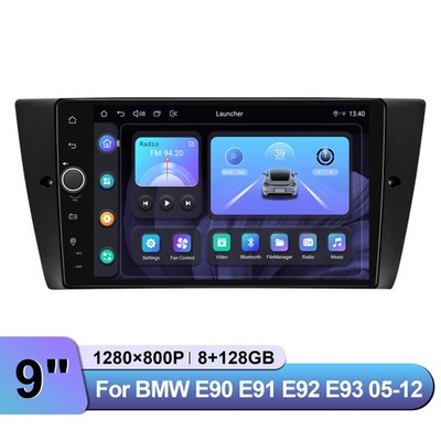 8GB+128GB Qualcomm 9 inch Android 13 Head Unit for BMW 3 Series E90 E91 E92 E93