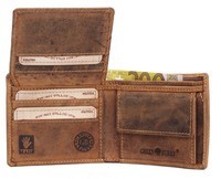 Greenburry Portemonnaie Geldbeutel Braun GeldböRse Leder Vintage Revival Deko