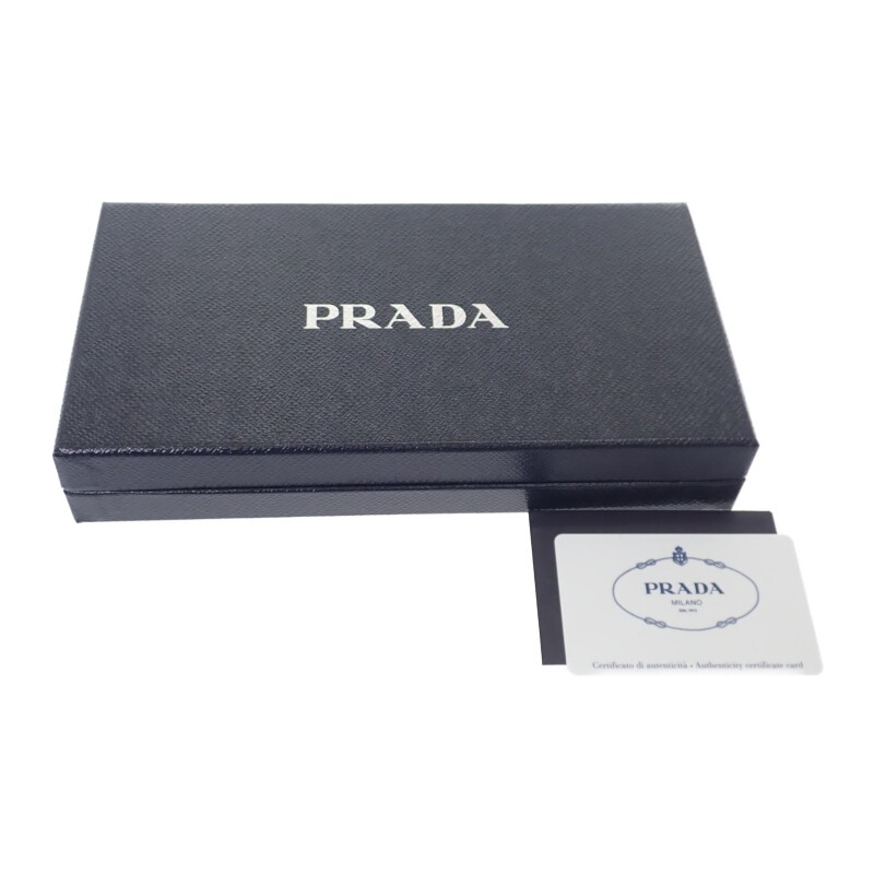 Prada Zip Around Wallet 1Ml506 Qhh F0002 Long Saffiano Black