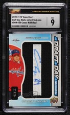 2020 SP Game Used Draft Day Marks Rookies 22/35 Connor McMichael CSG 9 Auto kn8