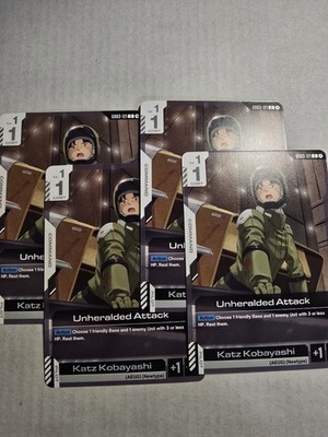 Unheralded Attack x4 Playset Steel Requiem Gundam TCG