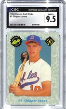 1990 Chipper Jones Classic Draft Picks #1 CGC Mint Plus 9.5