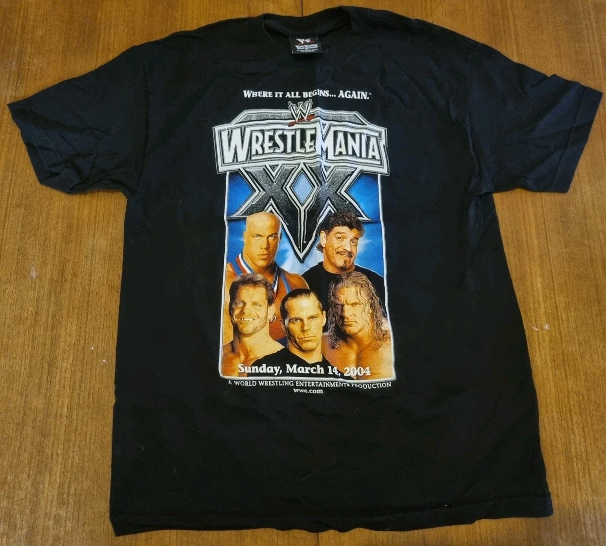 T-shirt WWE Wrestlemania 31 Homme Taille XL - Noir, Graphique Années 2000, Occasion
