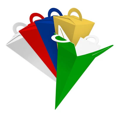 itenga Geschenktüte Schultüte Zuckertüte mit Griff 14cm 21cm 32cm viele Farben