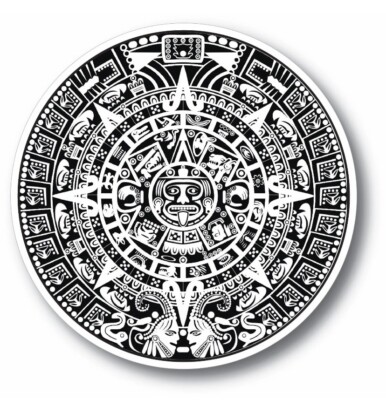 Maya Mayan Calendar Mexico Aztec Gift Car Bumper Vinyl Sticker Decal (4 Inch)