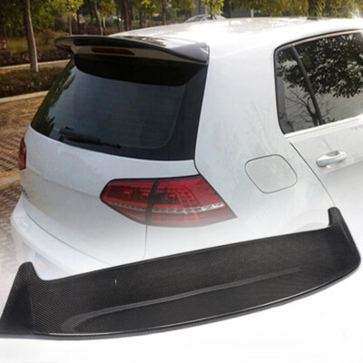 Real Carbon Fiber Fit VW GOLF 7 VII MK7 GTI R 14-17 Rear Roof Trunk Spoiler Wing