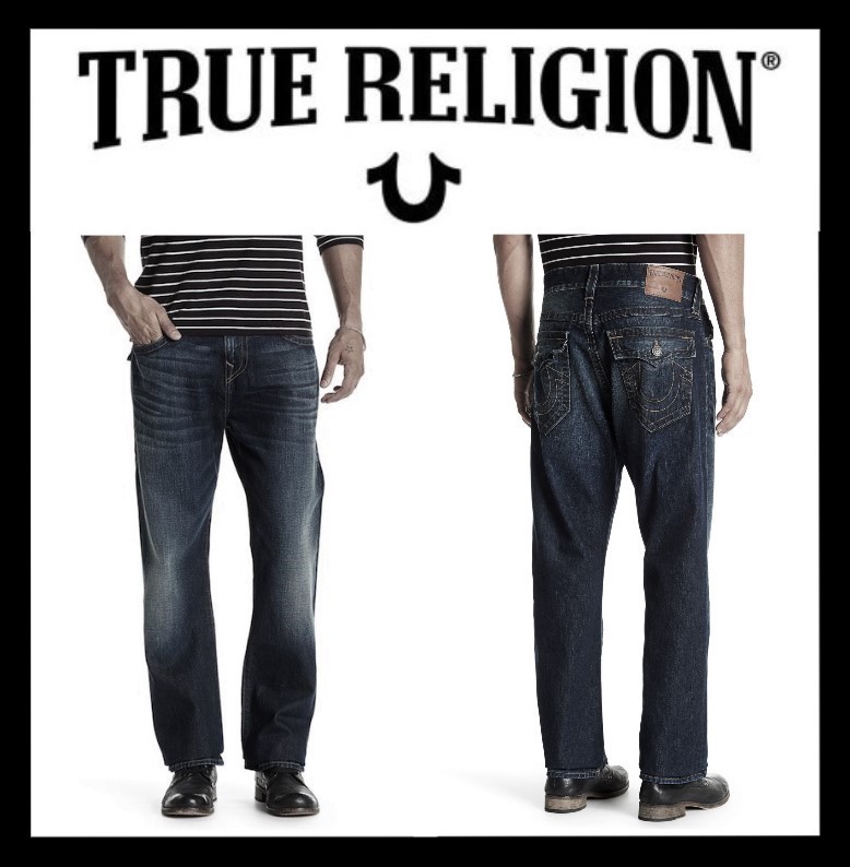 TRUE RELIGION RICKY FLAP ATHLETIC FIT RELAXED STRAIGHT LEG SZ 29 