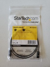 NEW StarTech 3 Foot .91M Toslink SPDIF Optical Digital Audio Cable THINTOS3
