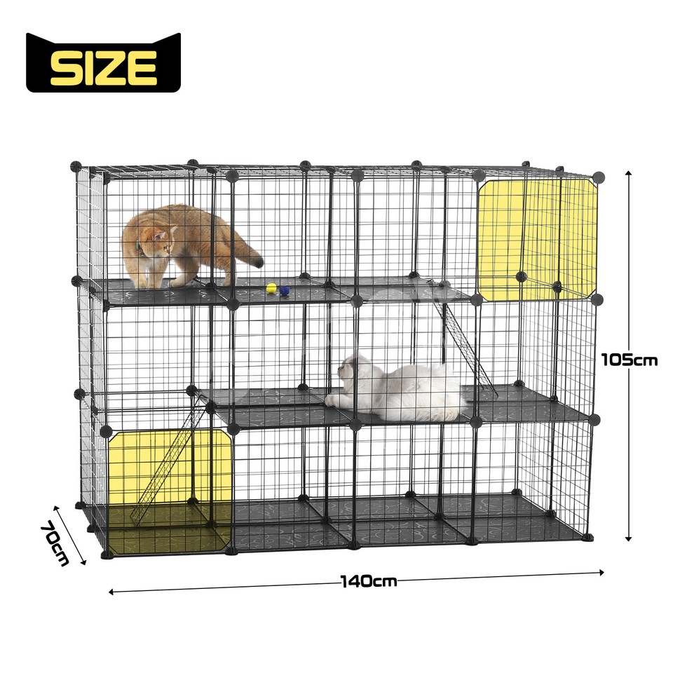Cat Cage DIY Pet Crate Enclosure Rabbit Hutch Pet Scene Kitty Kennel