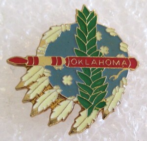 State of Oklahoma Tourist Travel Souvenir Collector Pin