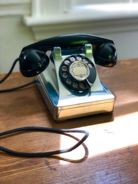 1939 Moderne Telephone Polished Western Electric 302--RESTORED!
