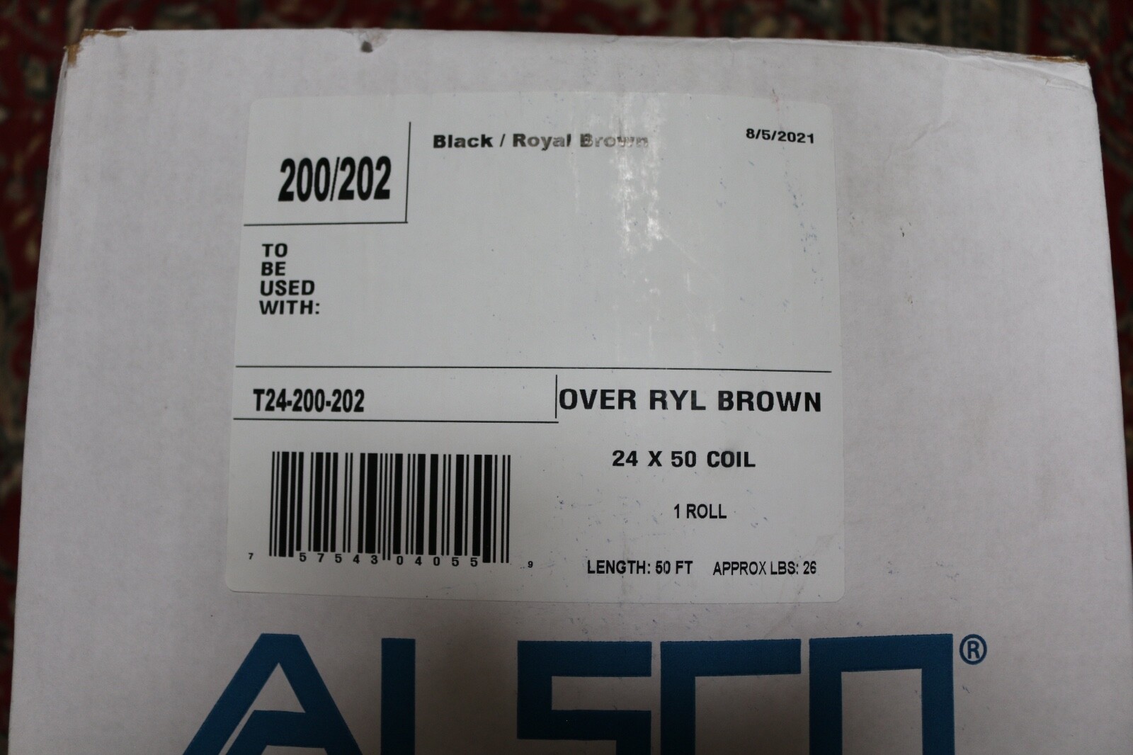 Alsco Color Select Smooth Aluminum Trim Coil, partial box Black/Royal