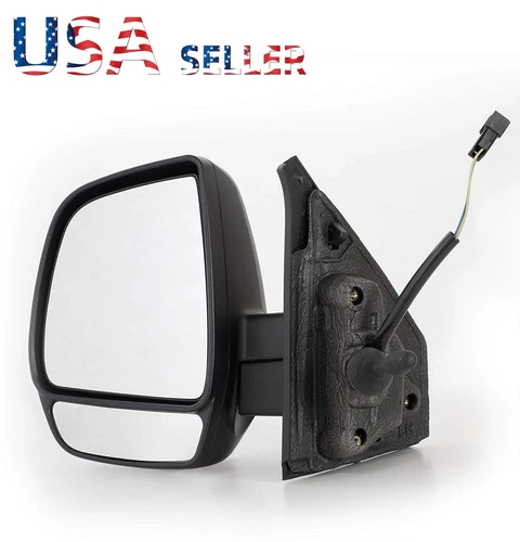 Driver Left Side Door Mirror Manual with Light for 10-24 RAM Promaster City