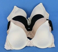 Self Expression Maidenform Underwire Lined T-Shirt Bra Bundle Lot Size 34C C5212