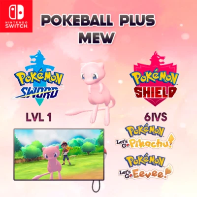 POKÉMON Mew 6 IVS - Pokemon Sword and Shield | Let's Go Pikachu & Eevee | Pokeball Plus