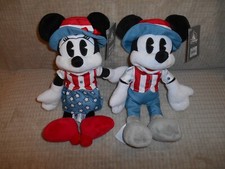 MINNIE  MINNIE MOUSE AMERICANA PLUSH THE DISNEY STORE 11" NEW NWT 