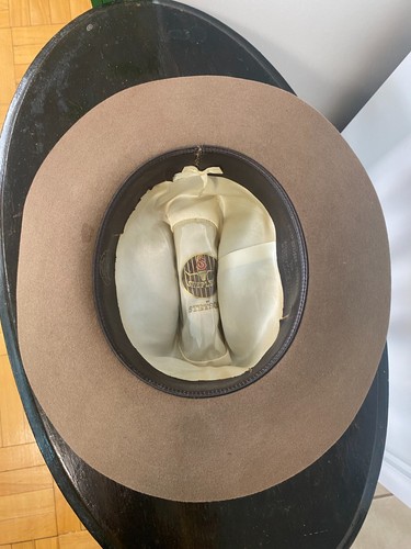 Vintage Stetson XXX Sheplers Cowboy Hat Size 6 3/4, 55cm Beige - Picture 5 of 11