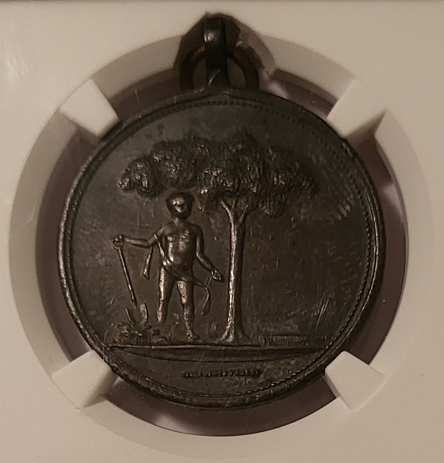 Argentina 1902Dated Bronze Medal Bella Vista Tree Festival Rossi MS61