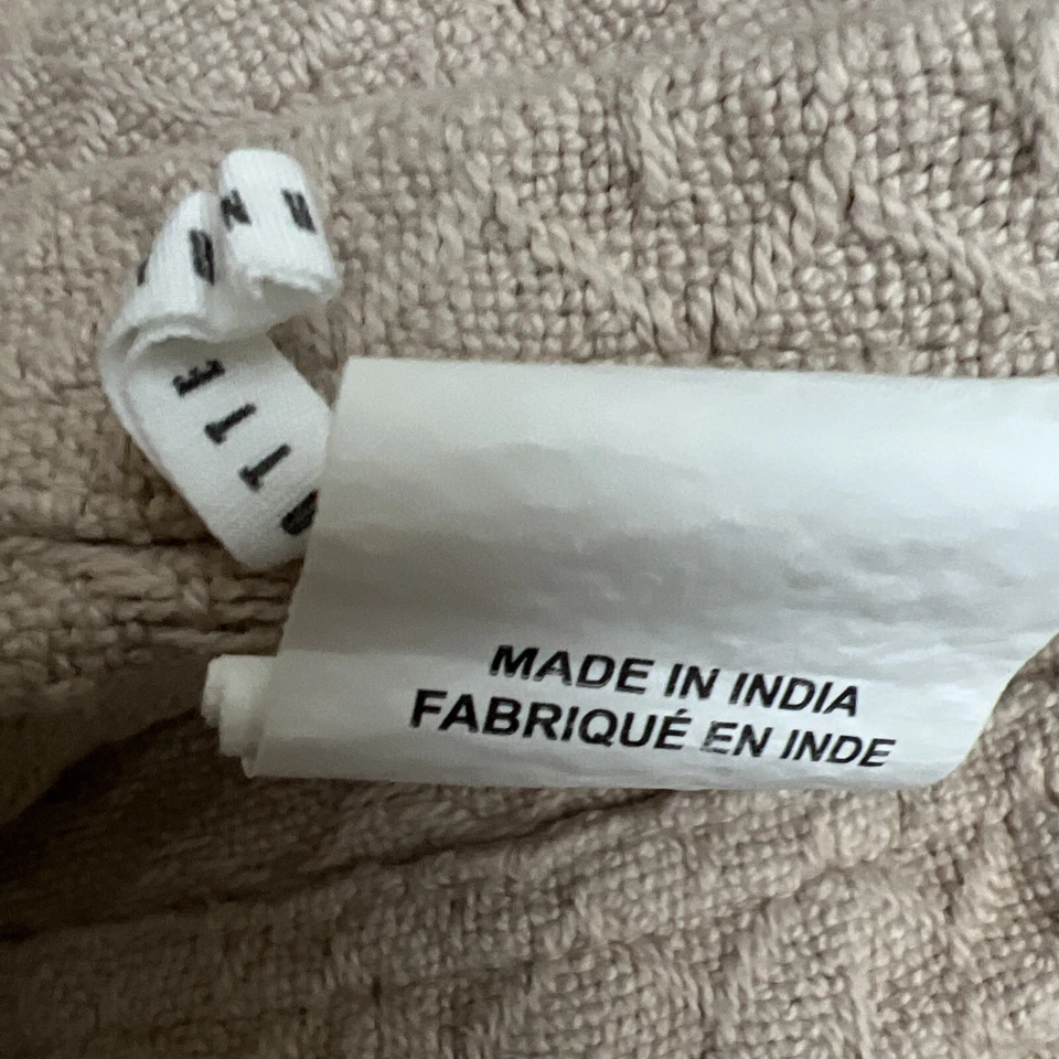 Manta de algodón orgánico Pottery Barn diamante doble simplemente topo colcha cubrecama Foto 3 de 4