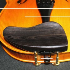 Violin 4/4 Chinrest Ebony Wood with Clamp Screw Fitted Natural Color